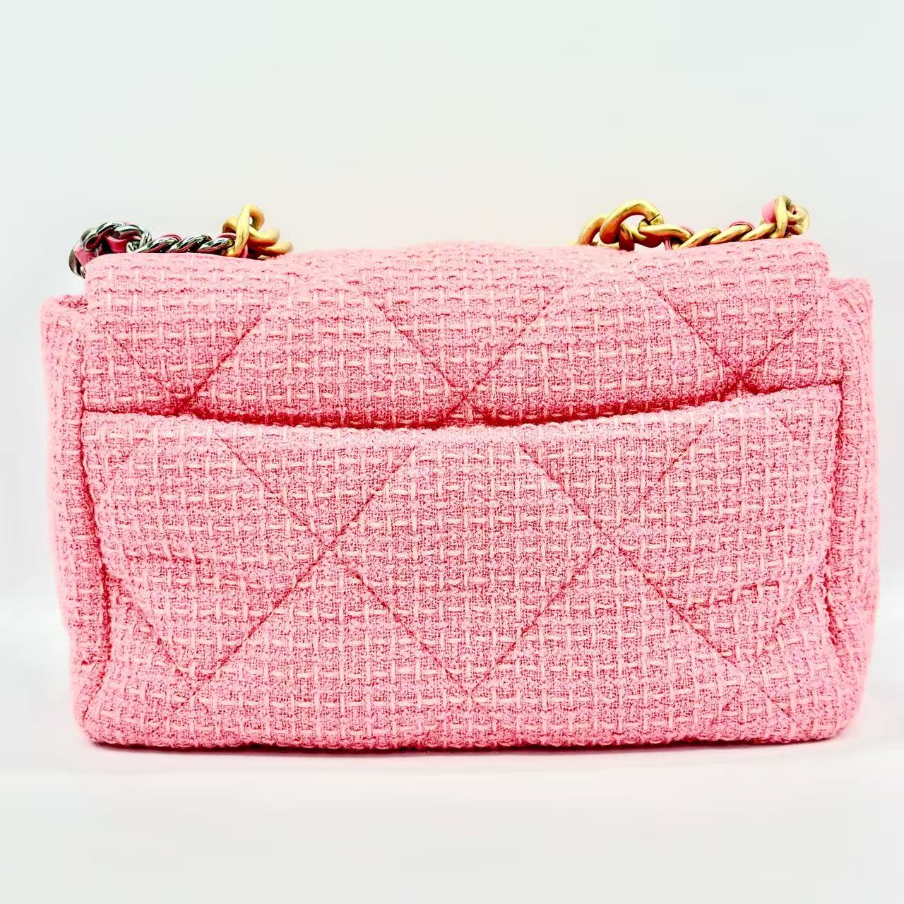 Large 19 Flap Tweed Pink