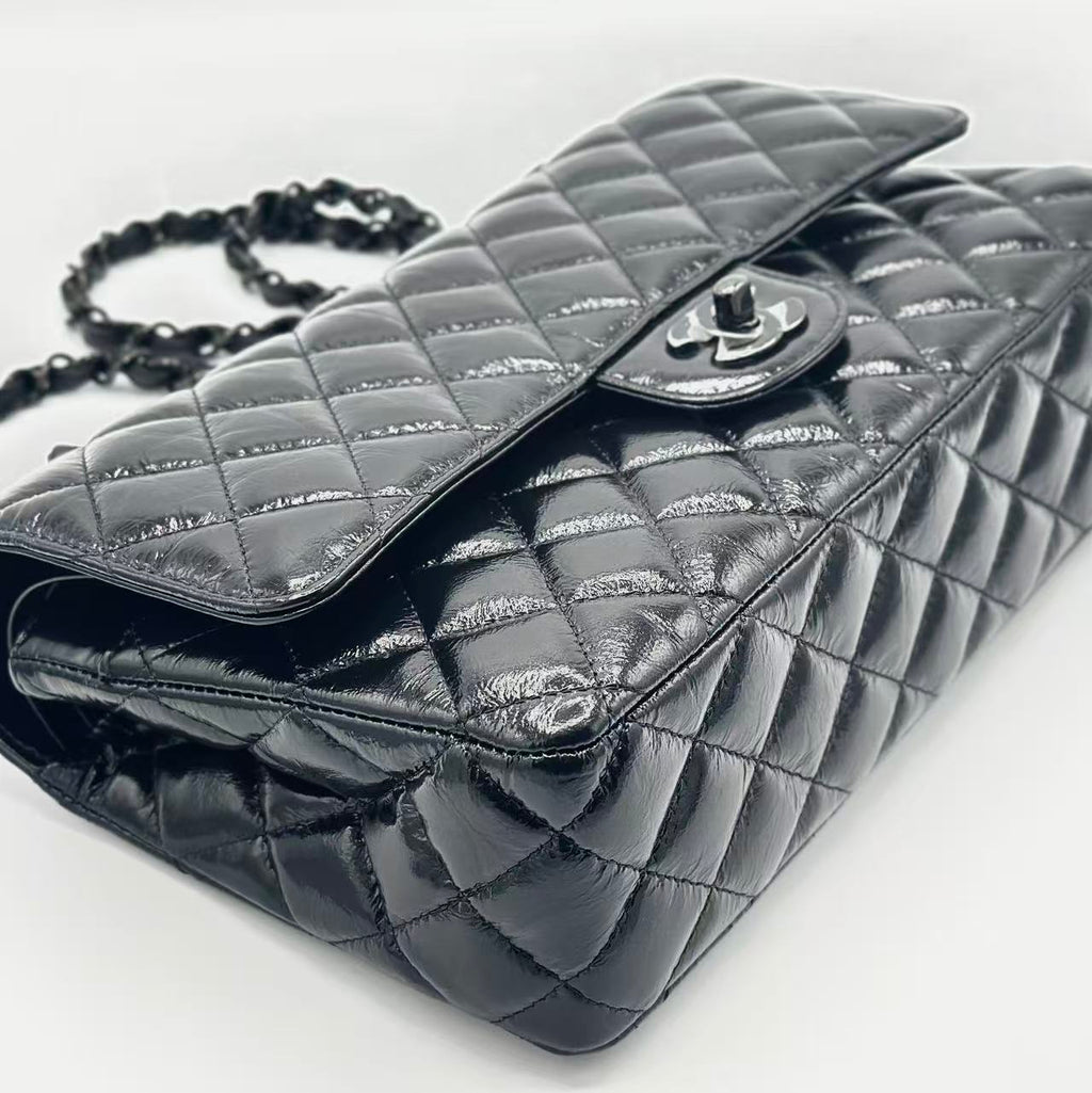 So Black Classic Medium Double Flap Bag