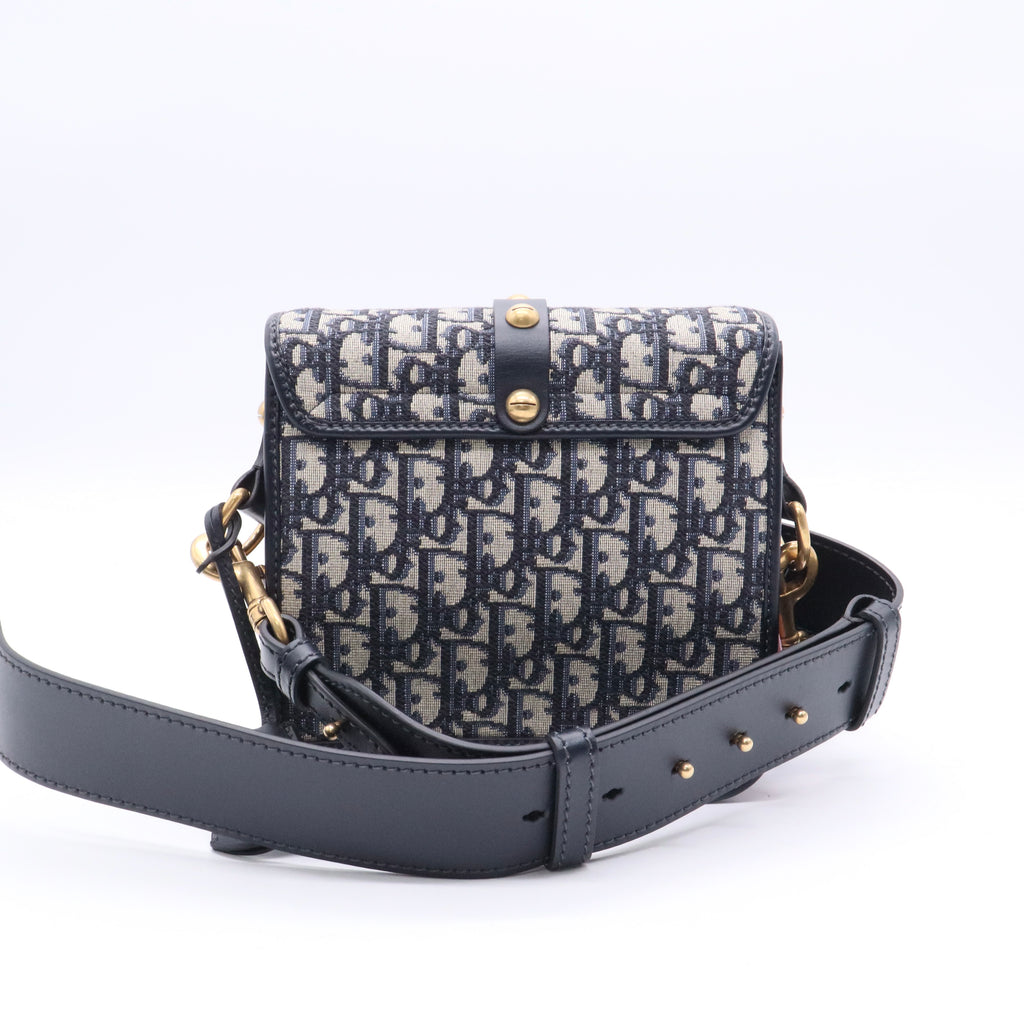 Blue Oblique Canvas DiorAddict Square Flap Bag Twins LDJ3498
