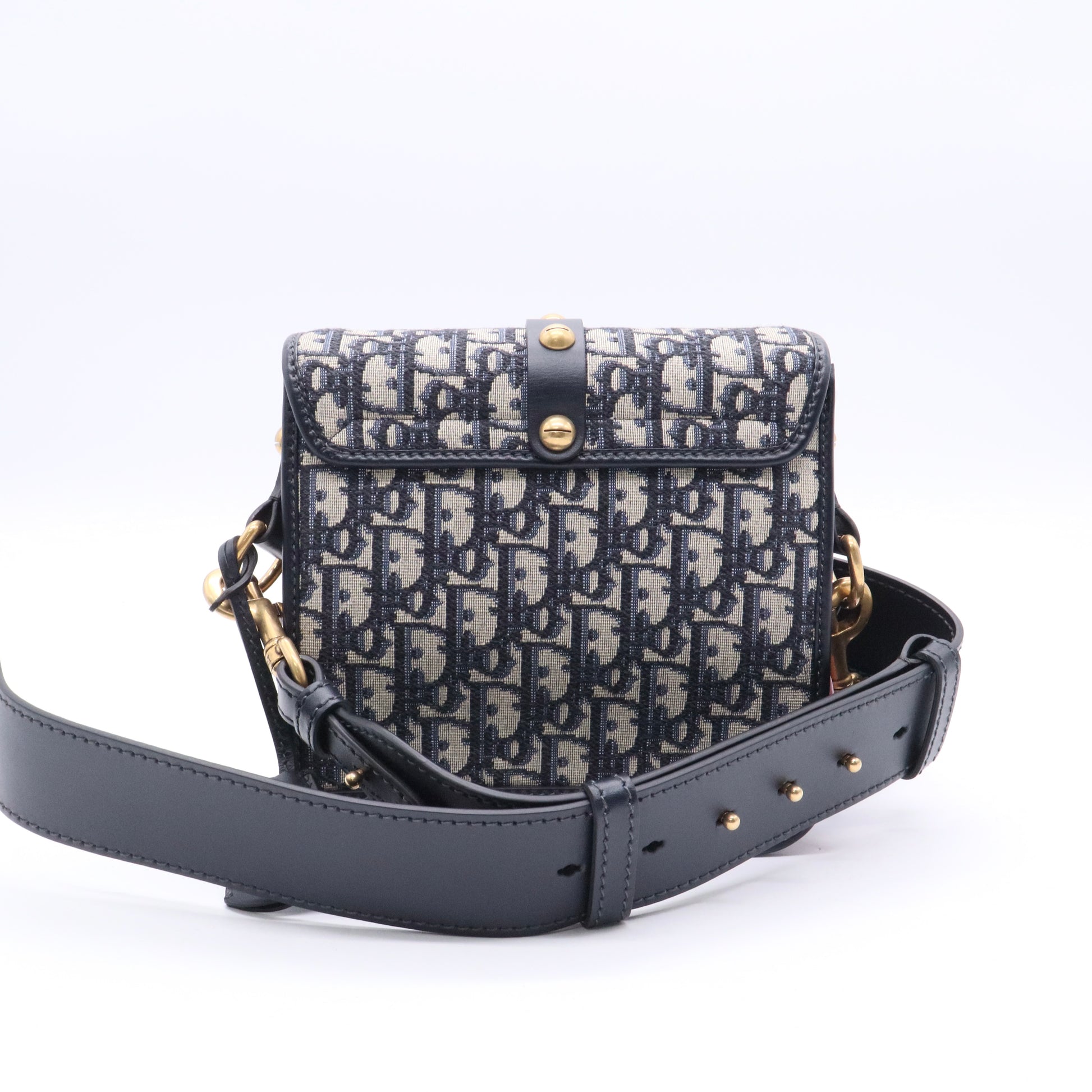 Blue Oblique Canvas DiorAddict Square Flap Bag Twins LDJ3498