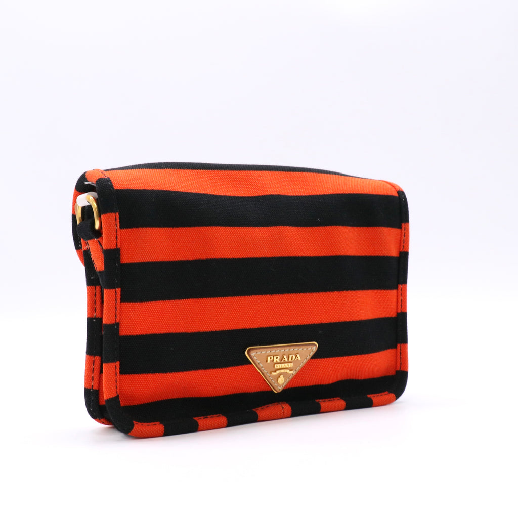 Prada Canapa Righe Crossbody Bag twins LDJ6570