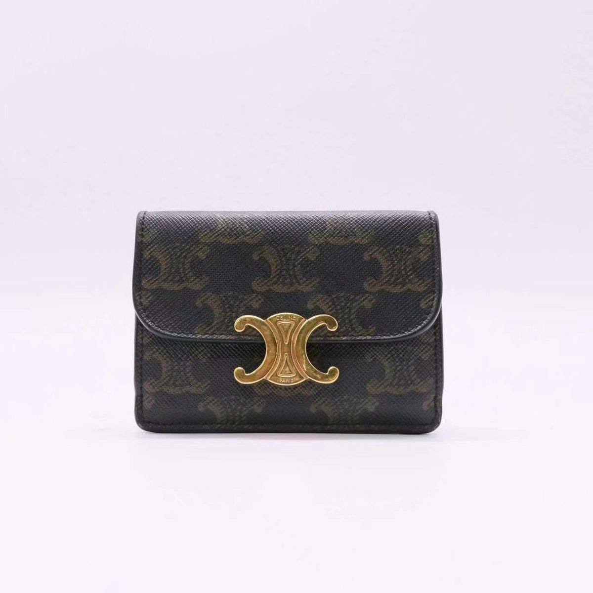 Business Card Holder Triomphe Canvas And Lambskin  Twins LDJ6331