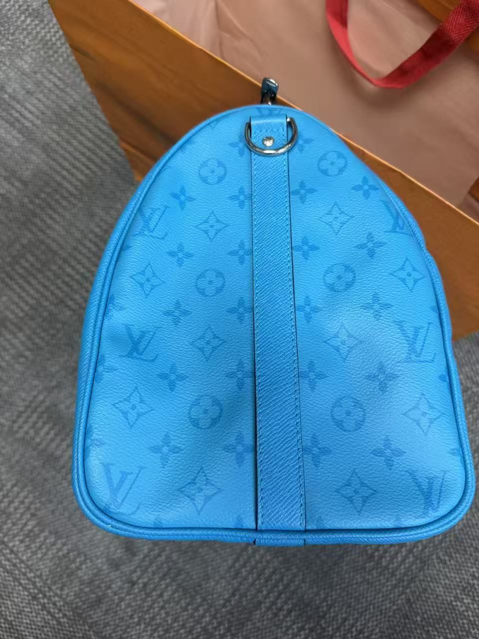 Keepall leather travel bag