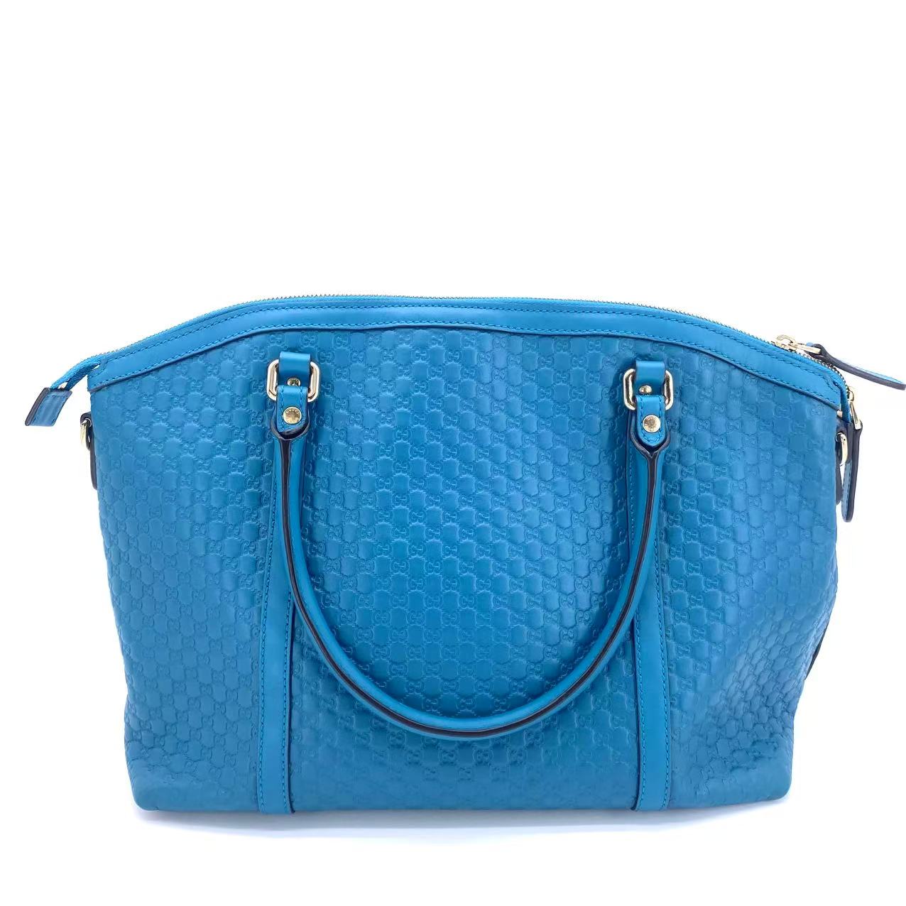 Soft Microguccissima Dome Satchel Deep Cobalt