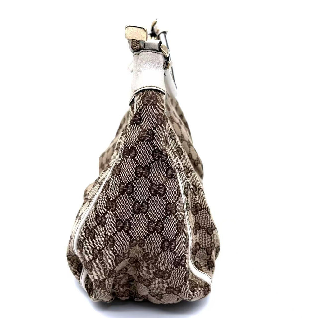 White Original GG Canvas D-Ring Abbey Shoulder Bag