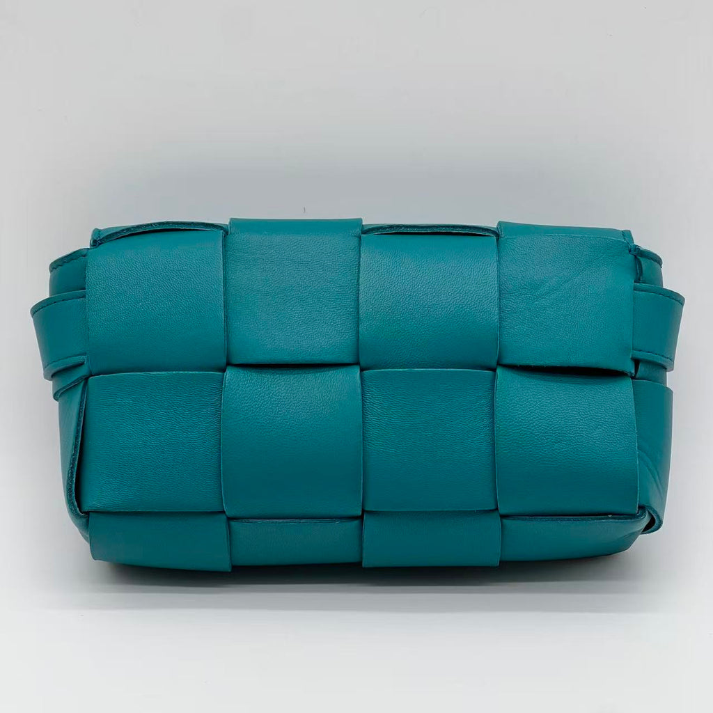 Cassette leather Handbag Blue