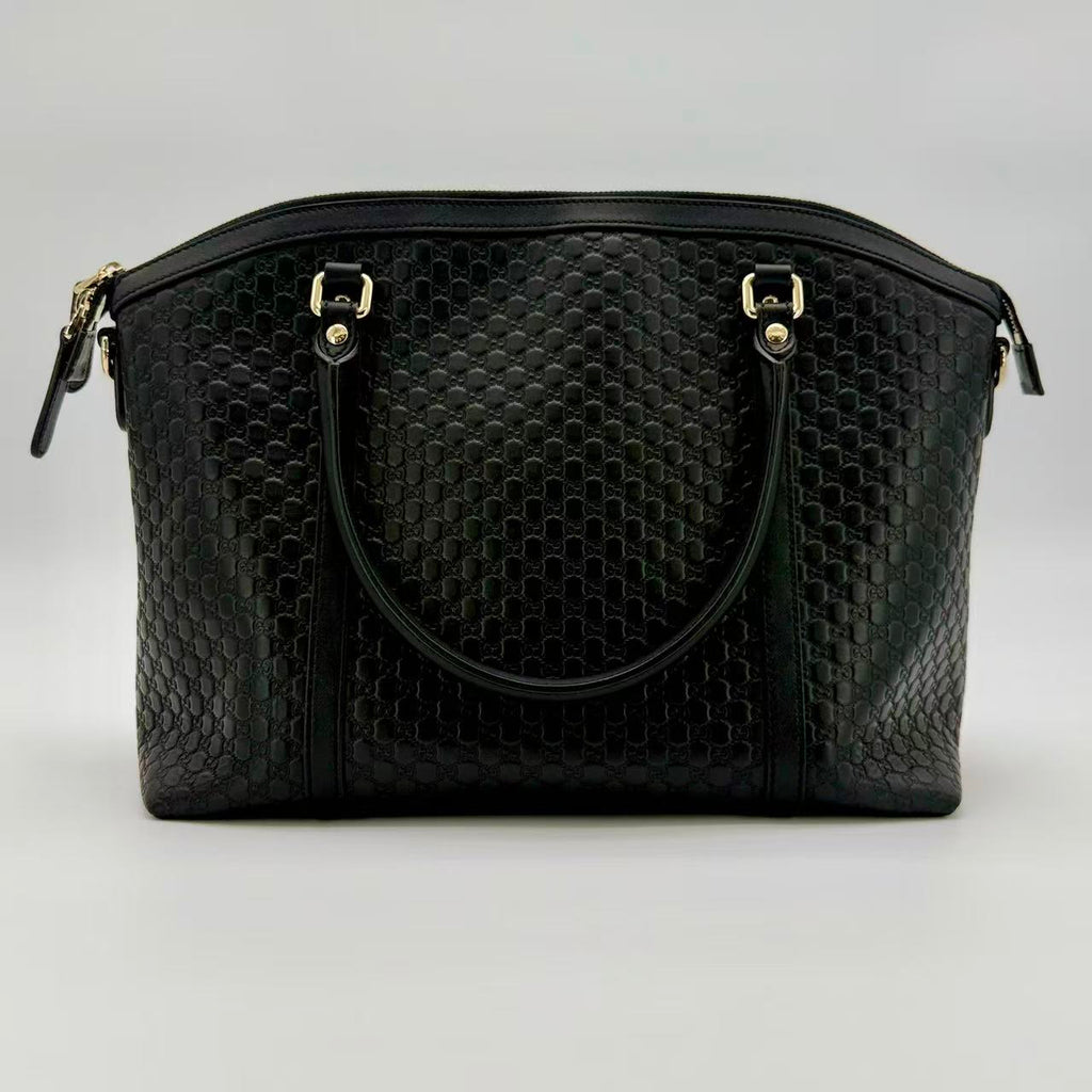 Britt Convertible Dome Satchel Microguccissima Leather Medium