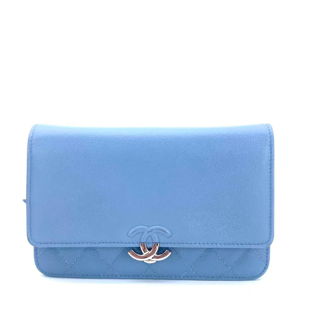 Wallet On Chain leather handbag