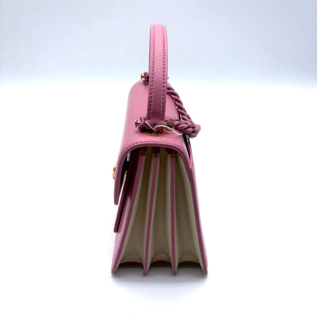 Pink Calfskin Serpenti Forever Top Handle Bag LDM-1611