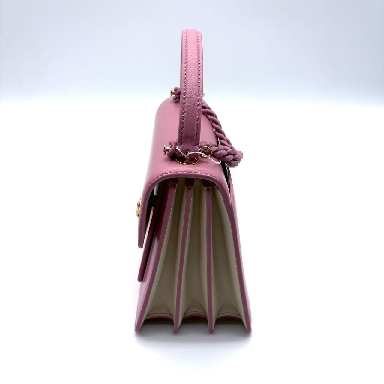 Pink Calfskin Serpenti Forever Top Handle Bag LDM-1611