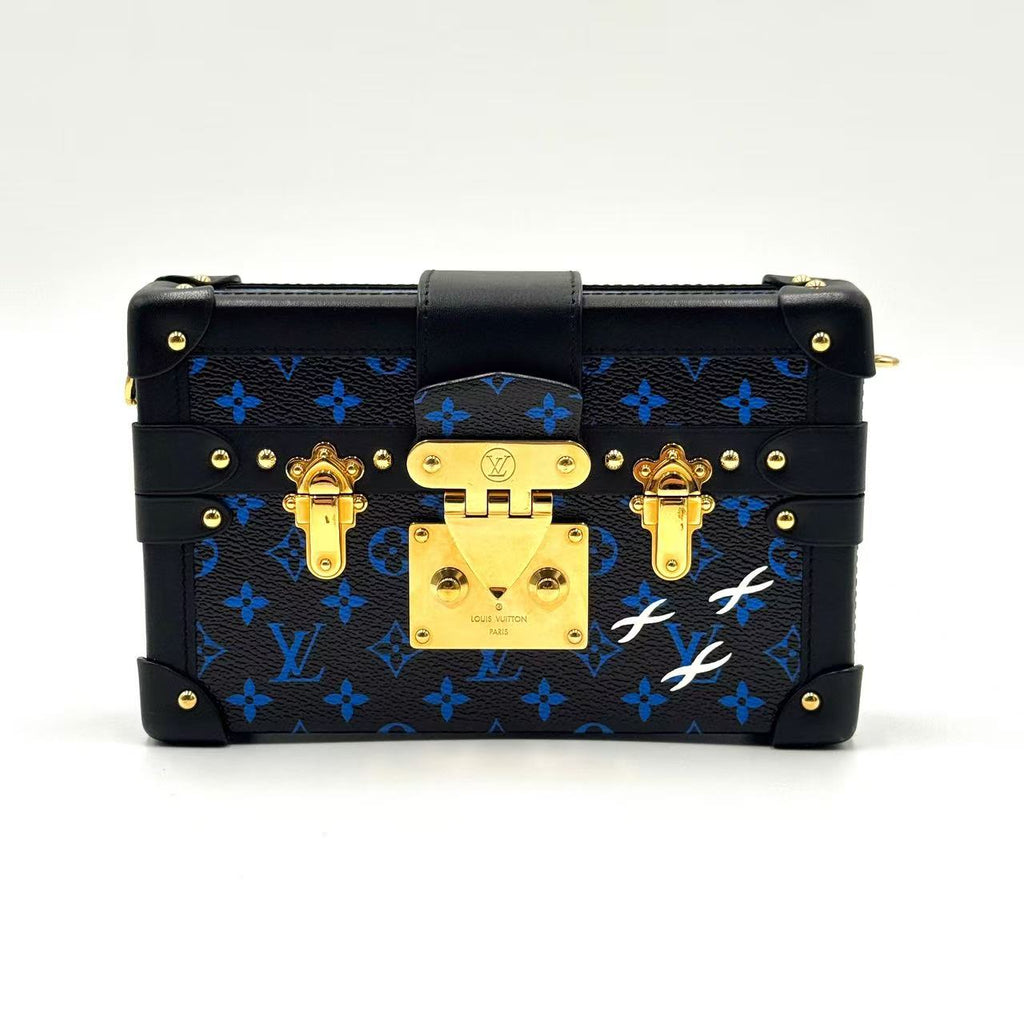 Monogram Petite Malle Blue Black For Gisel