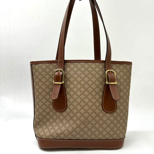 Celine Brown Macadam Shoulder Bag