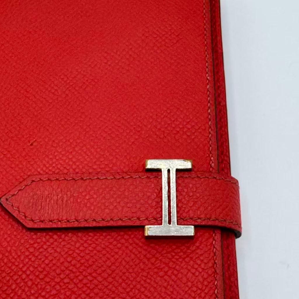 Bean Souffle Wallet Leather Red Auth