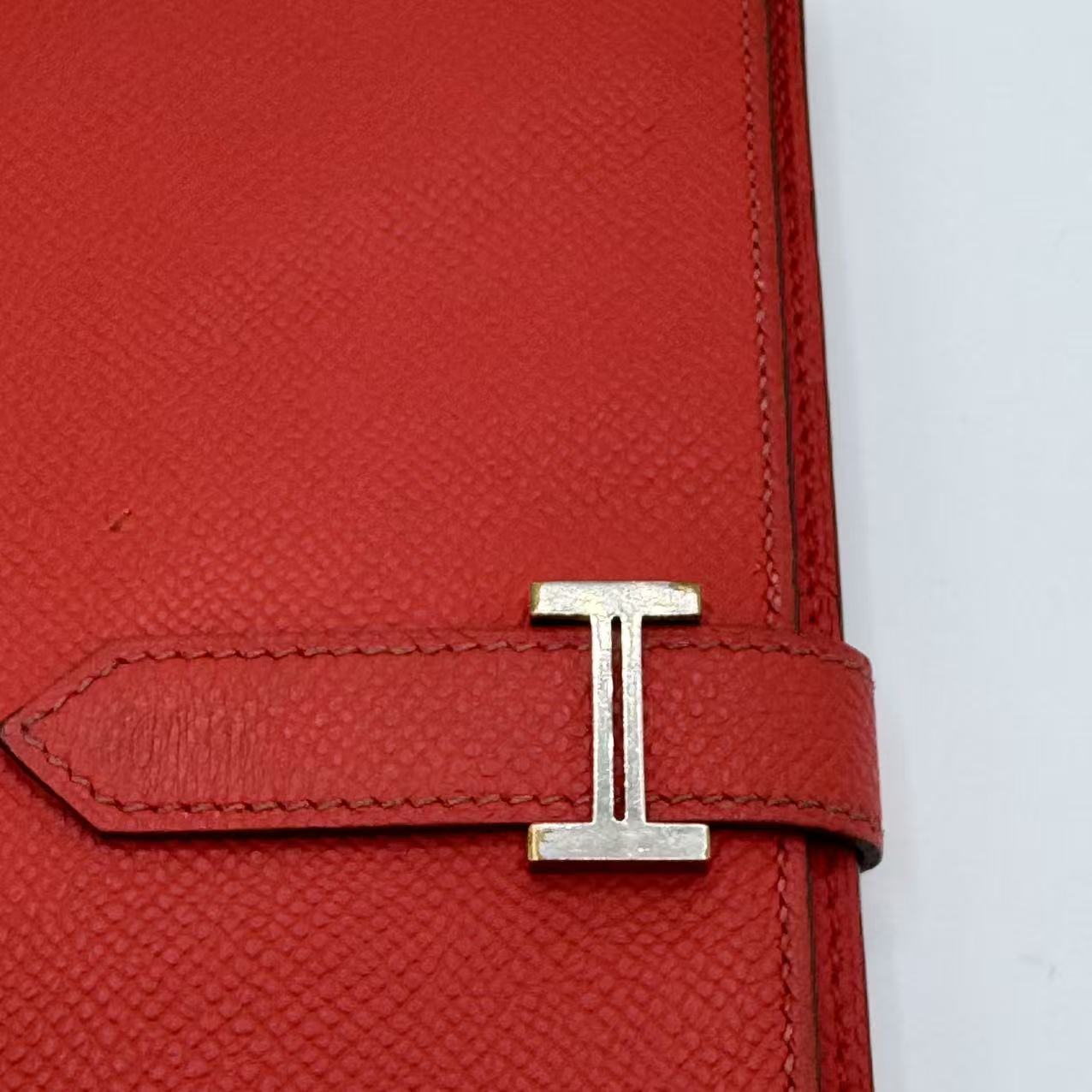 Bean Souffle Wallet Leather Red Auth
