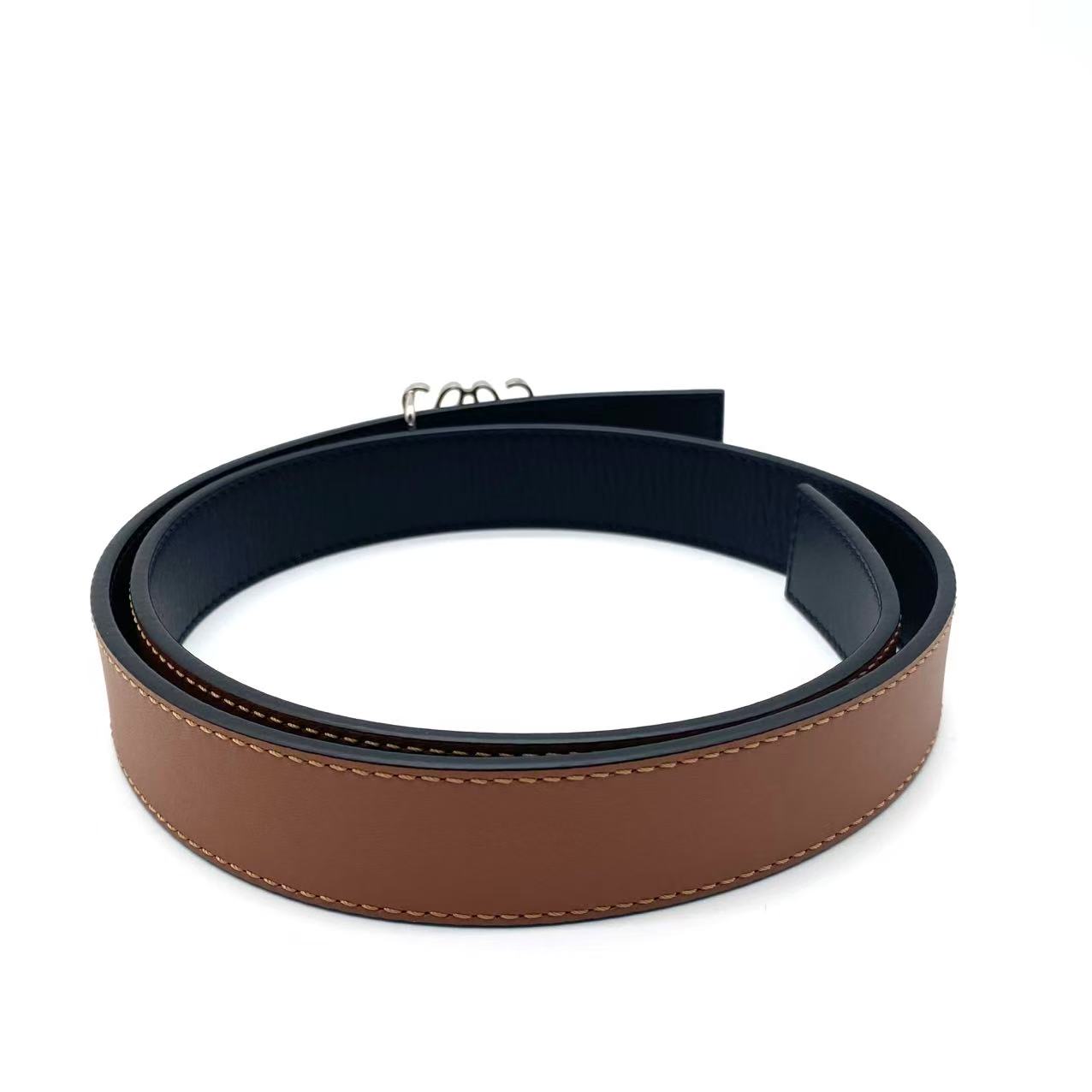 Anagram reversible leather belt