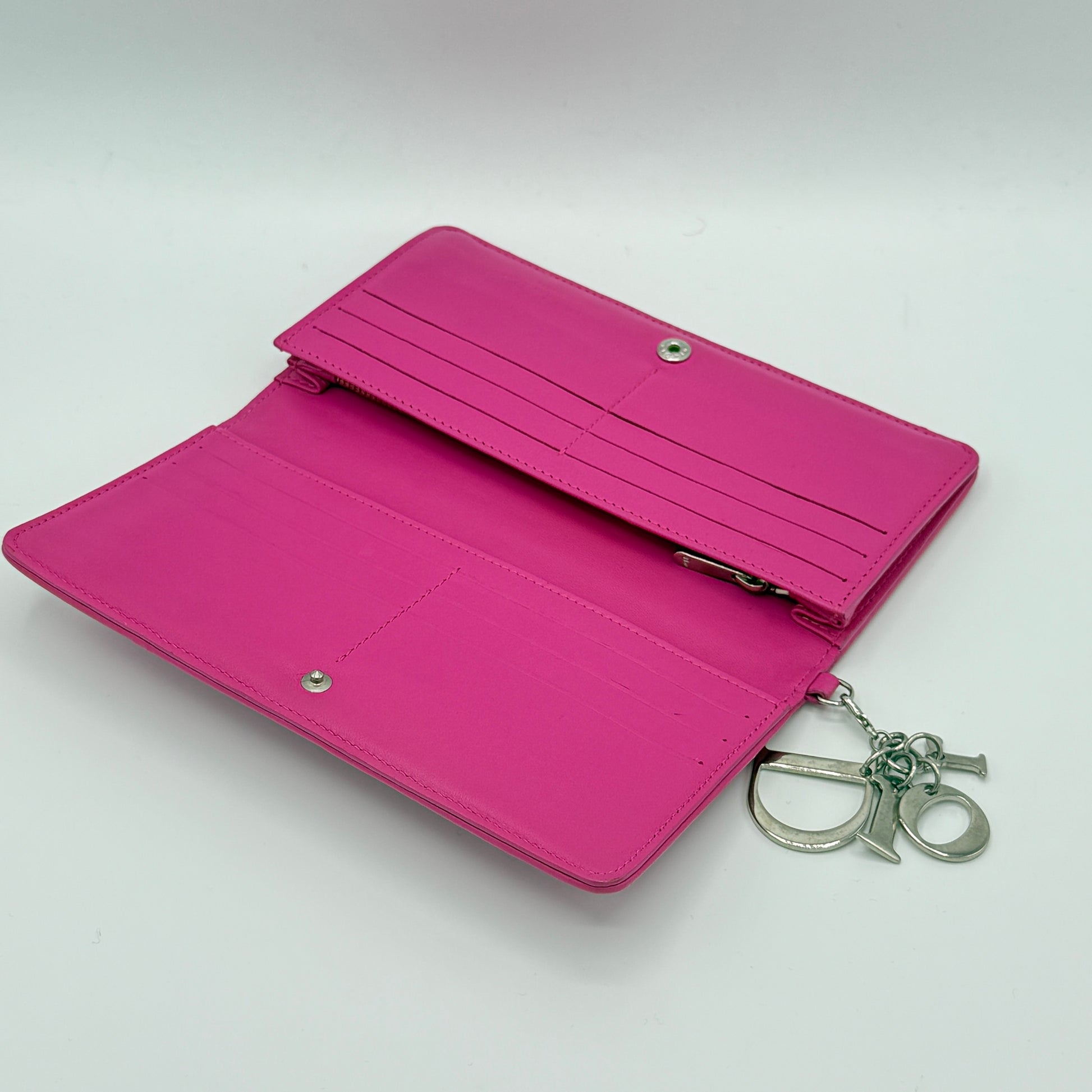 Lambskin Cannage Rendezvous Wallet Pink