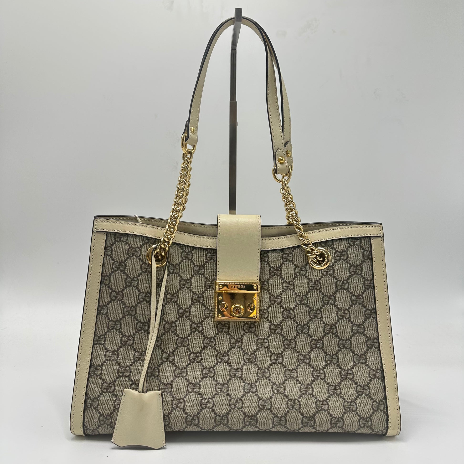 Padlock Chain Tote Guccissima Leather Medium twins