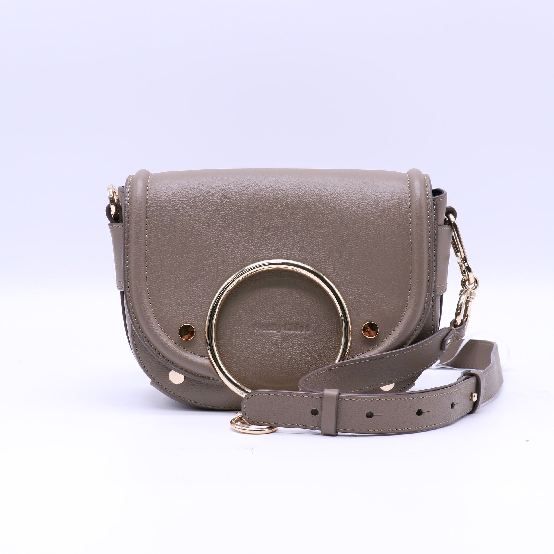 See by Chloé Grey Leather Mara Shoulder Bag Twins B22306
