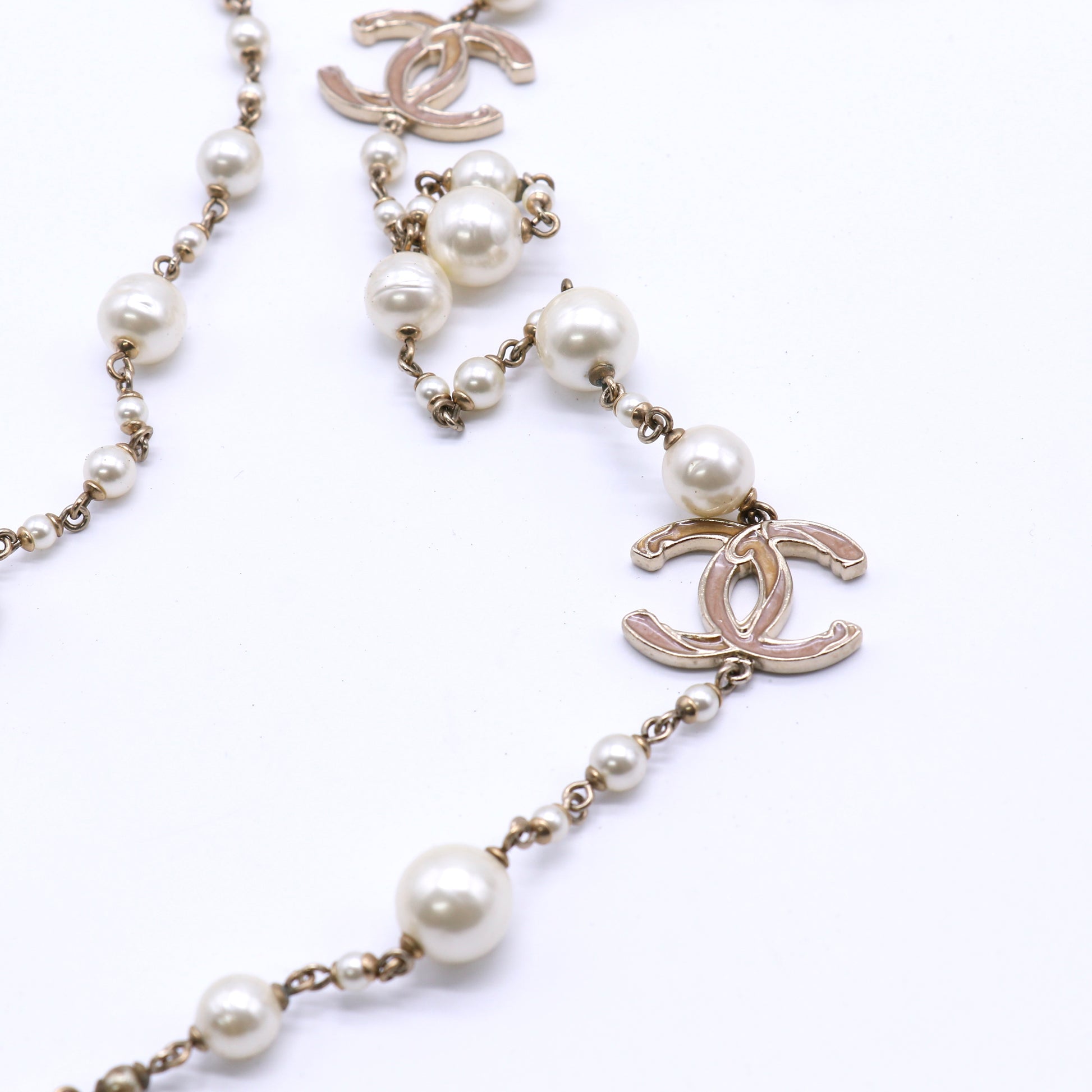 Chanel CC Crystal Faux Pearl Twins