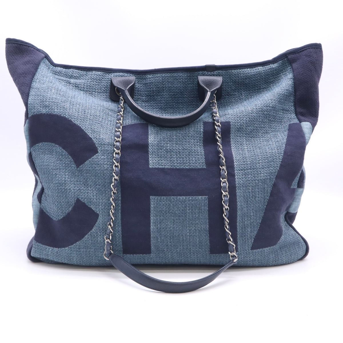 Deauville Logo Shopping Tote Printed Raffia Large Twins LDZ1237