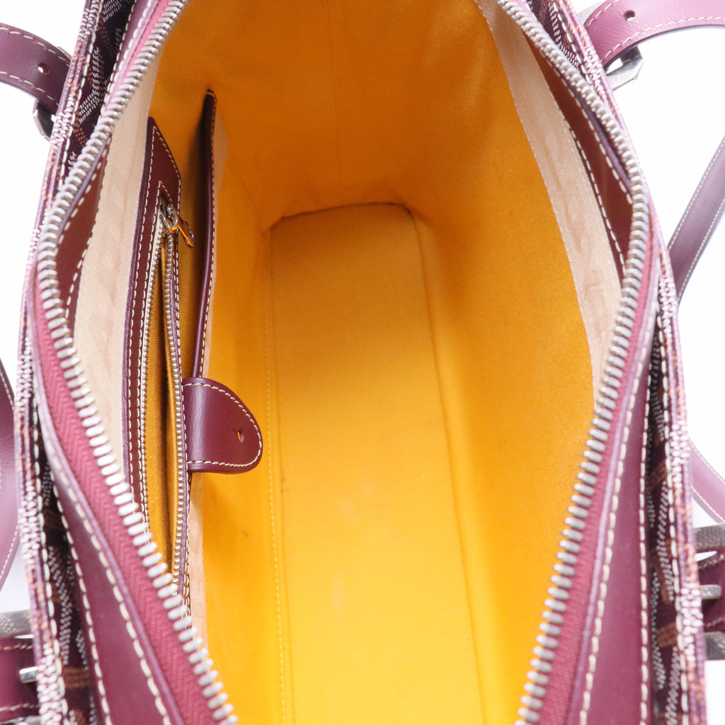 Goyardine Okinawa PM Handbag Tote Burgundy  Twins LDJ4219