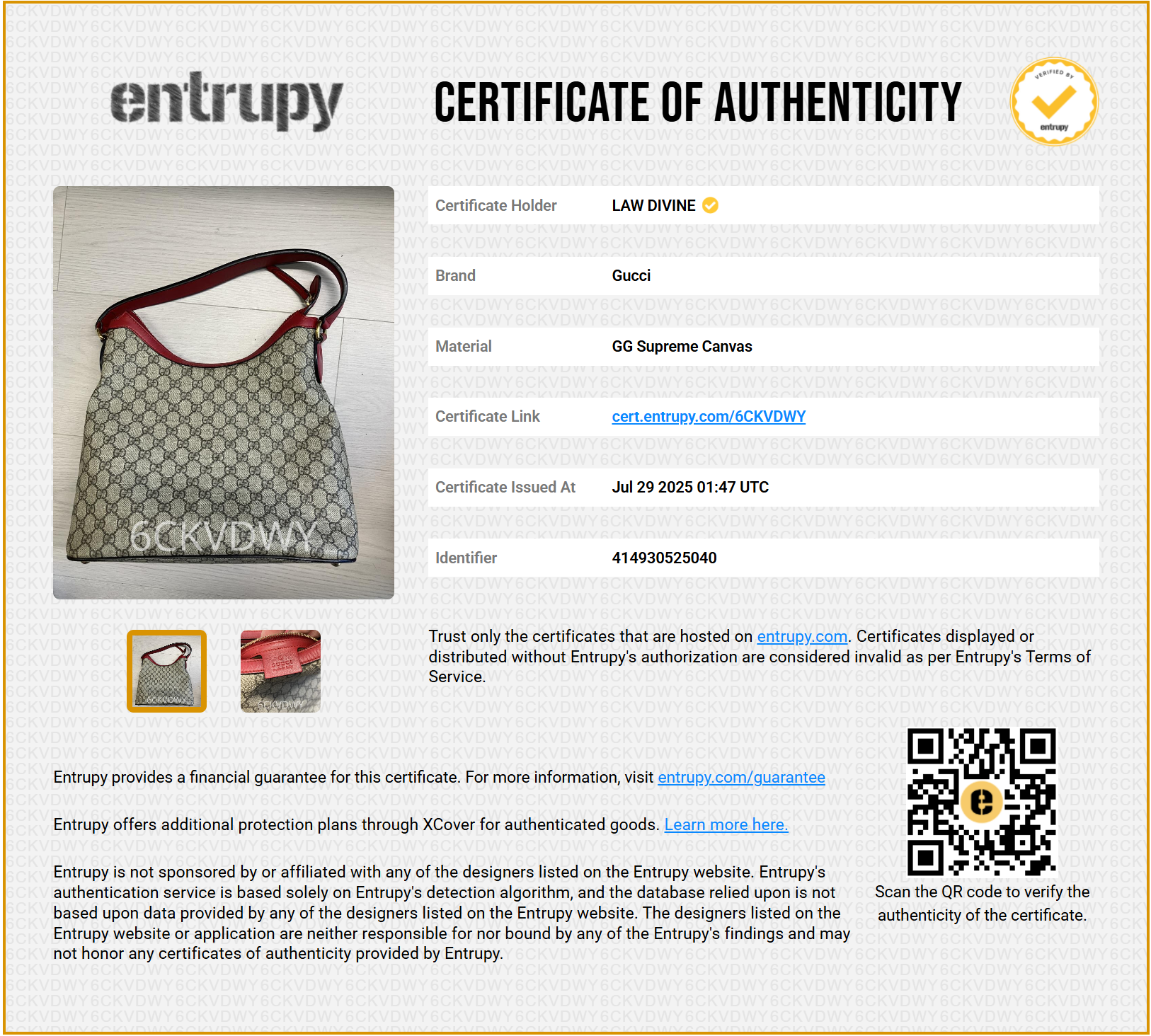 GG Supreme Monogram Linea A Hobo Red