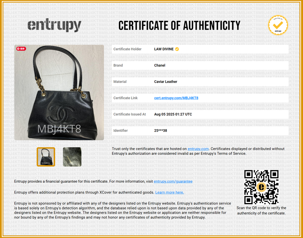 Black Caviar Leather Vintage Timeless Shoulder Tote