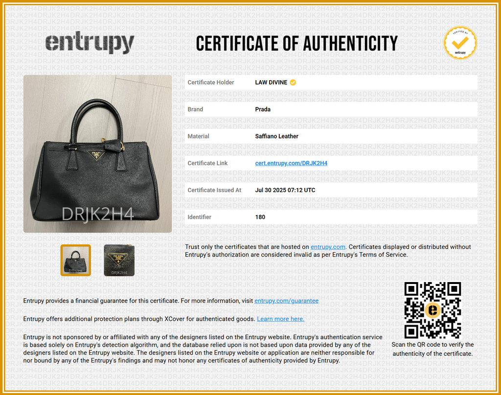 Black Saffiano Lux Galleria Handbag