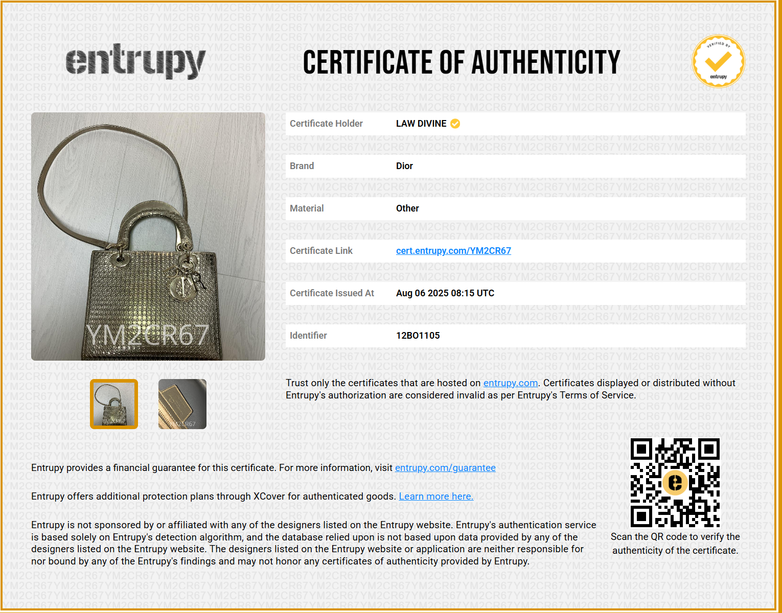 Gold Micro Cannage Patent Leather Medium Lady Dior Tote