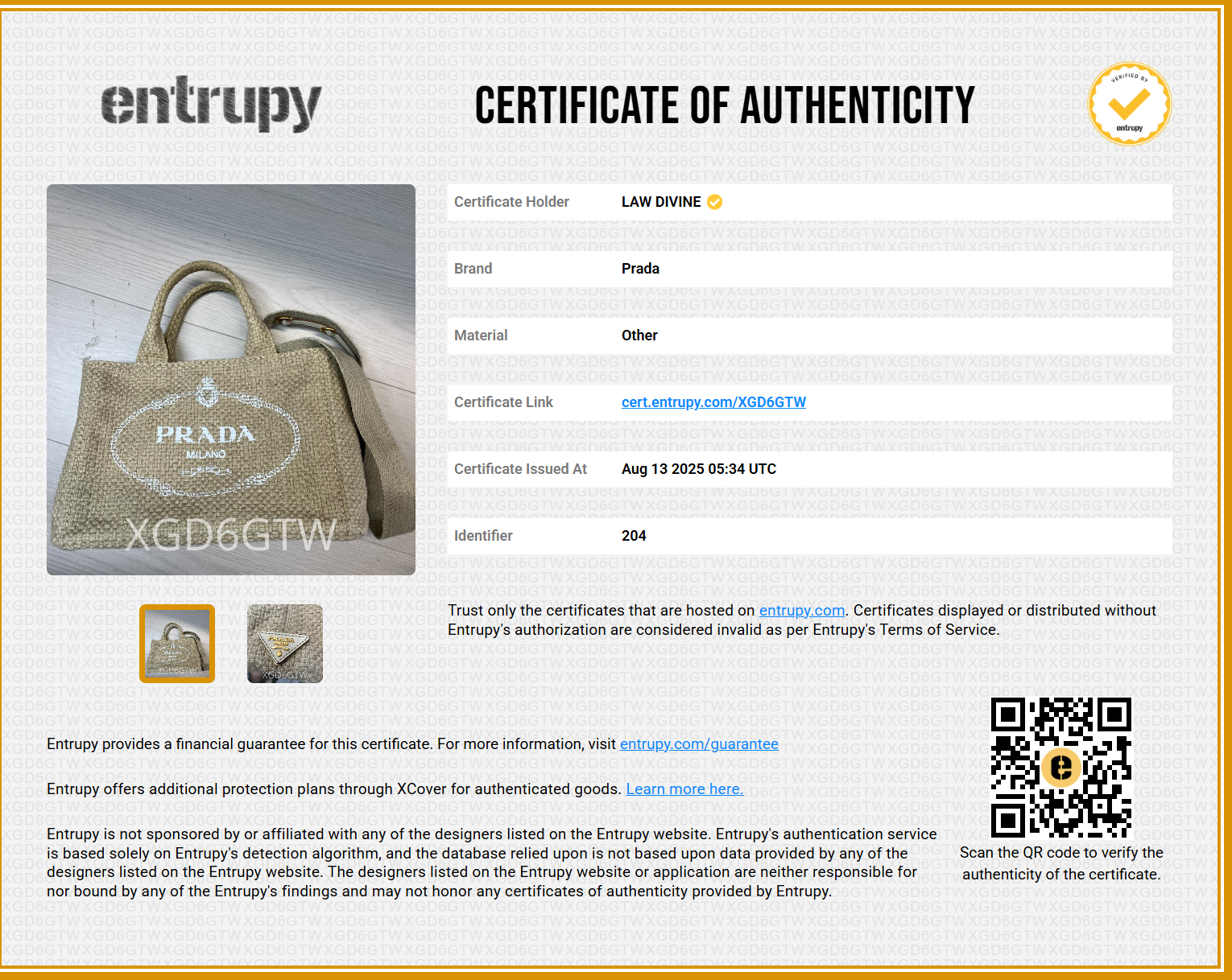 Canapa Hand Bag Canvas Beige