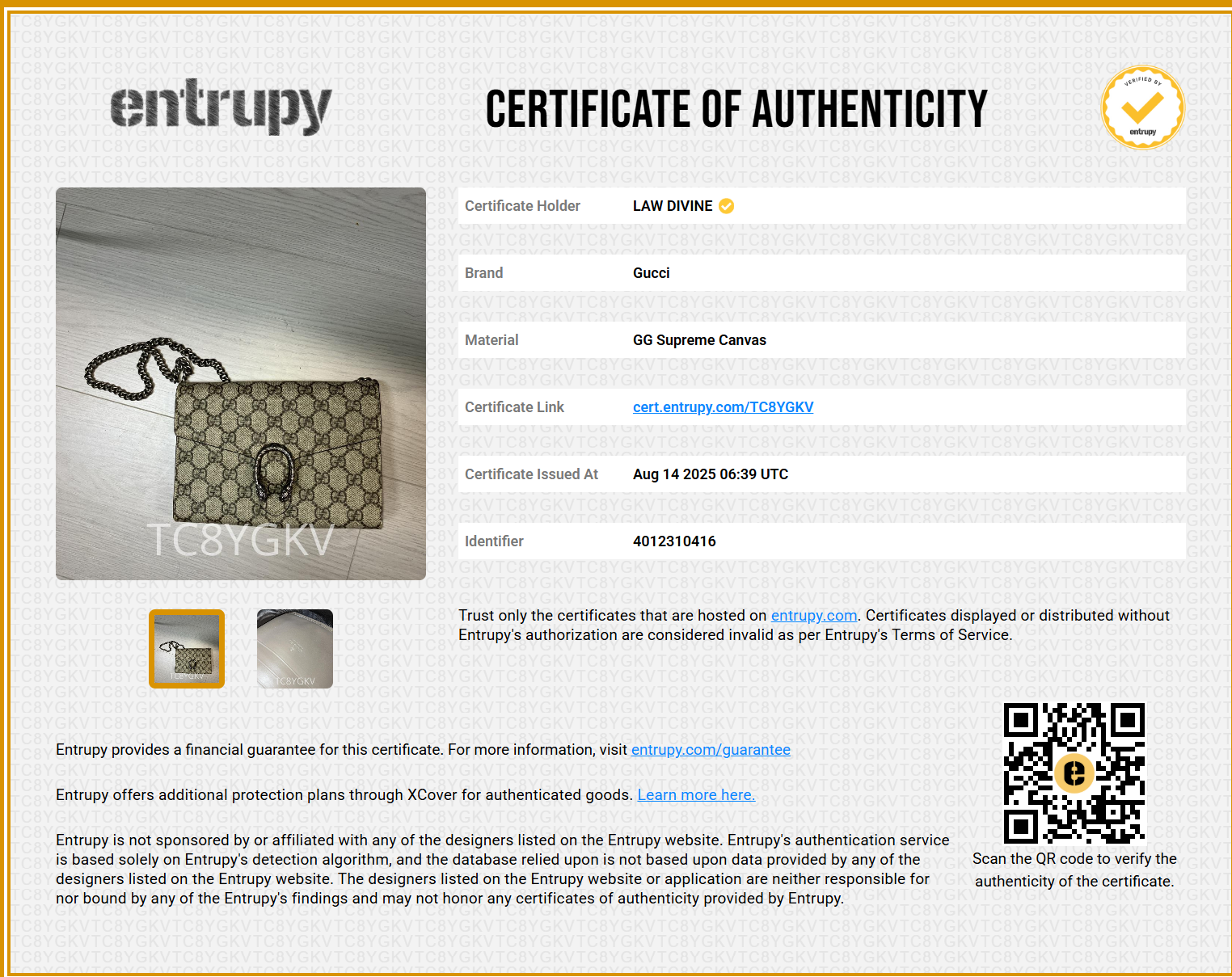 Dionysus Wallet On Chain