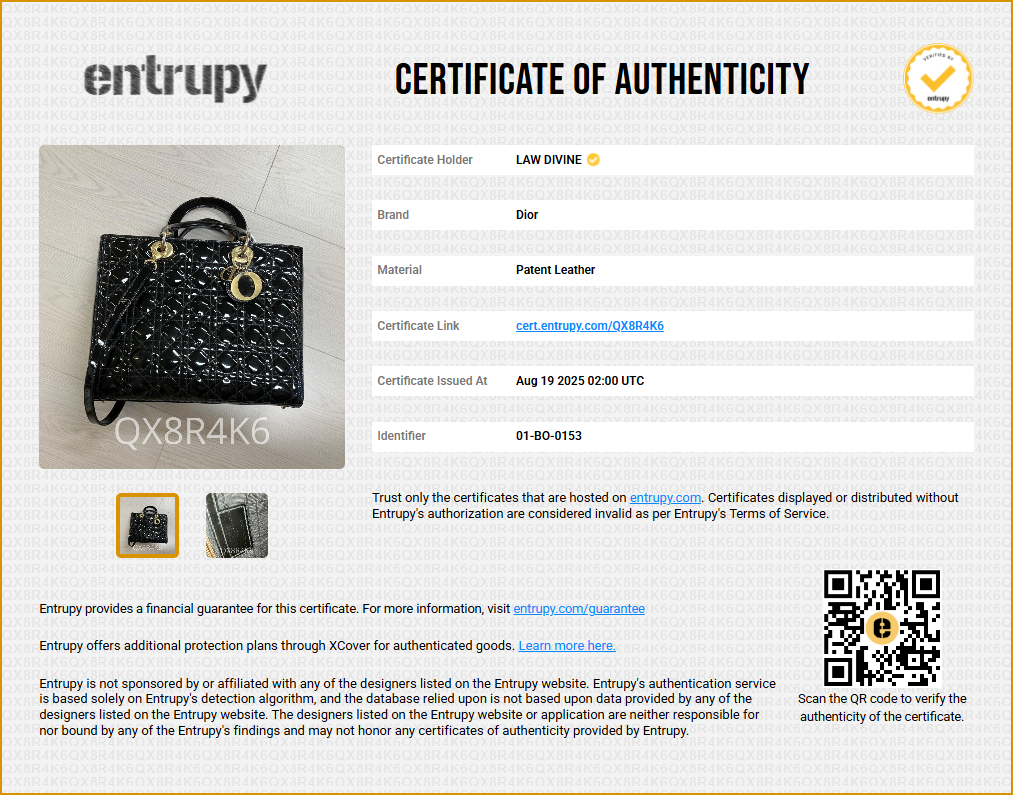 Lady Dior Bag Cannage Quilt Patent Large