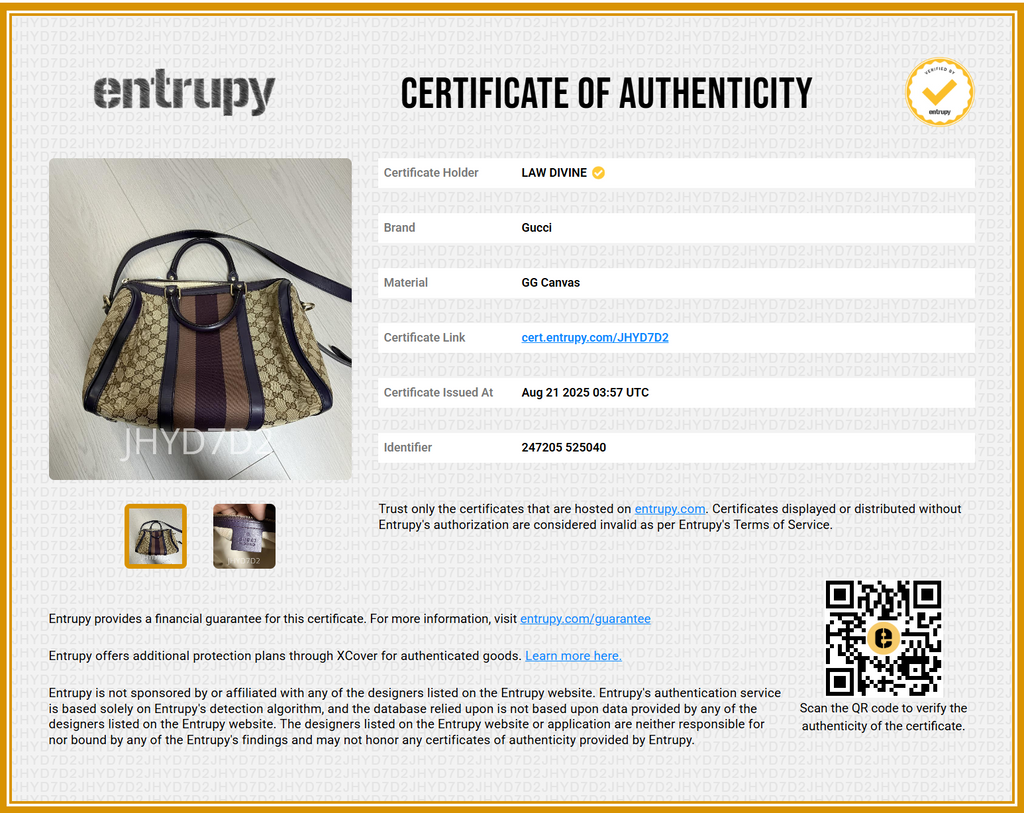 Brown GG Canvas Web Joy Boston Bag Beige twins