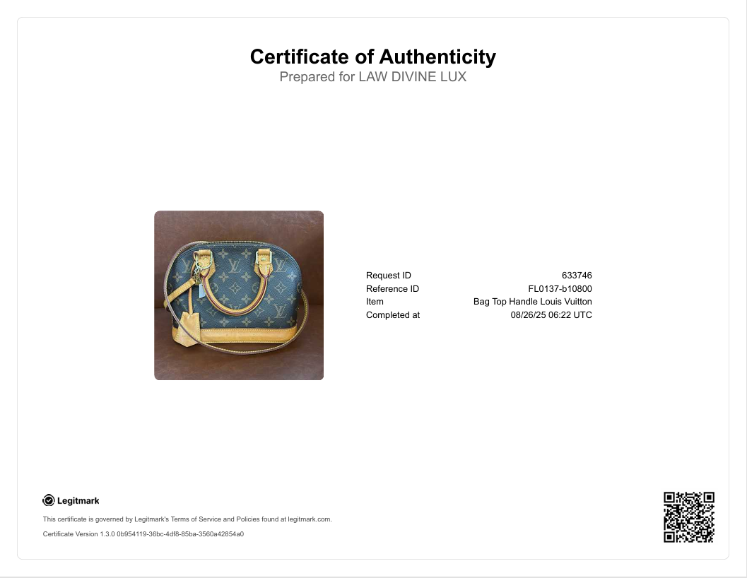 Alma Handbag Monogram Canvas BB