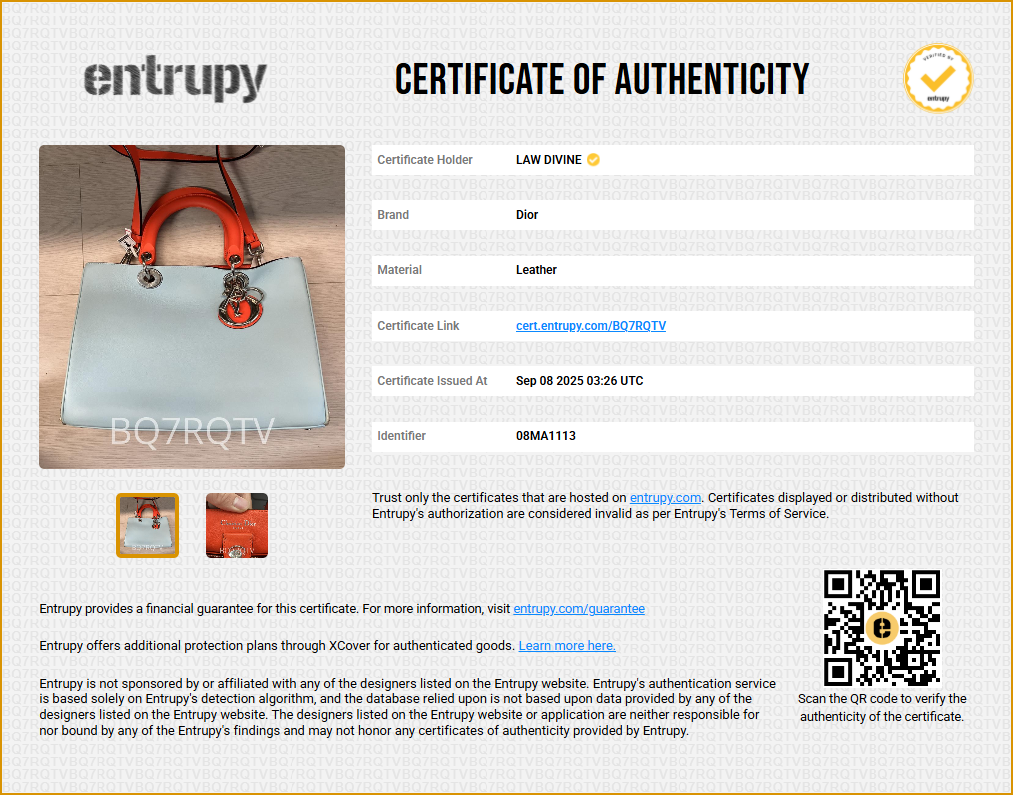 Lady D Dior' Bag in Blue Sky Leather and Gray Python