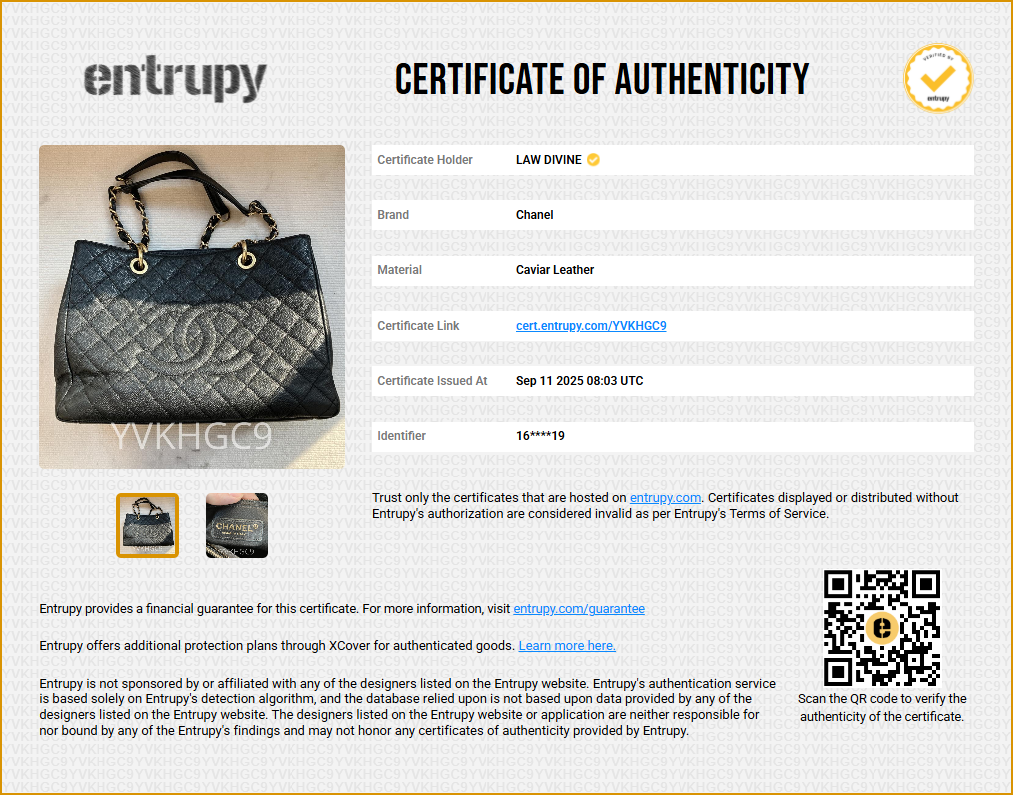 Caviar Quilted Grand Shopping Tote GST Black