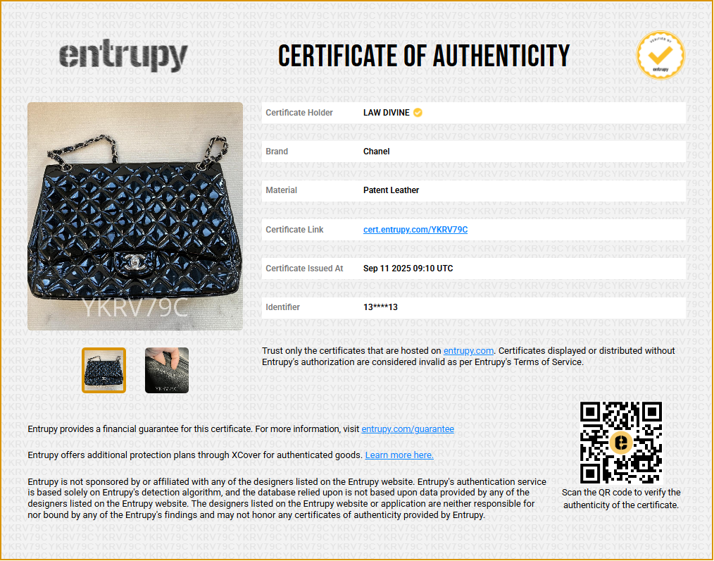 Classic Patent Maxi Double Flap Bag