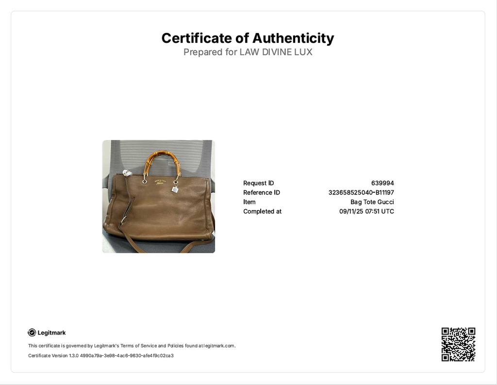 Gucci Bamboo Shopper Tote Leather Large