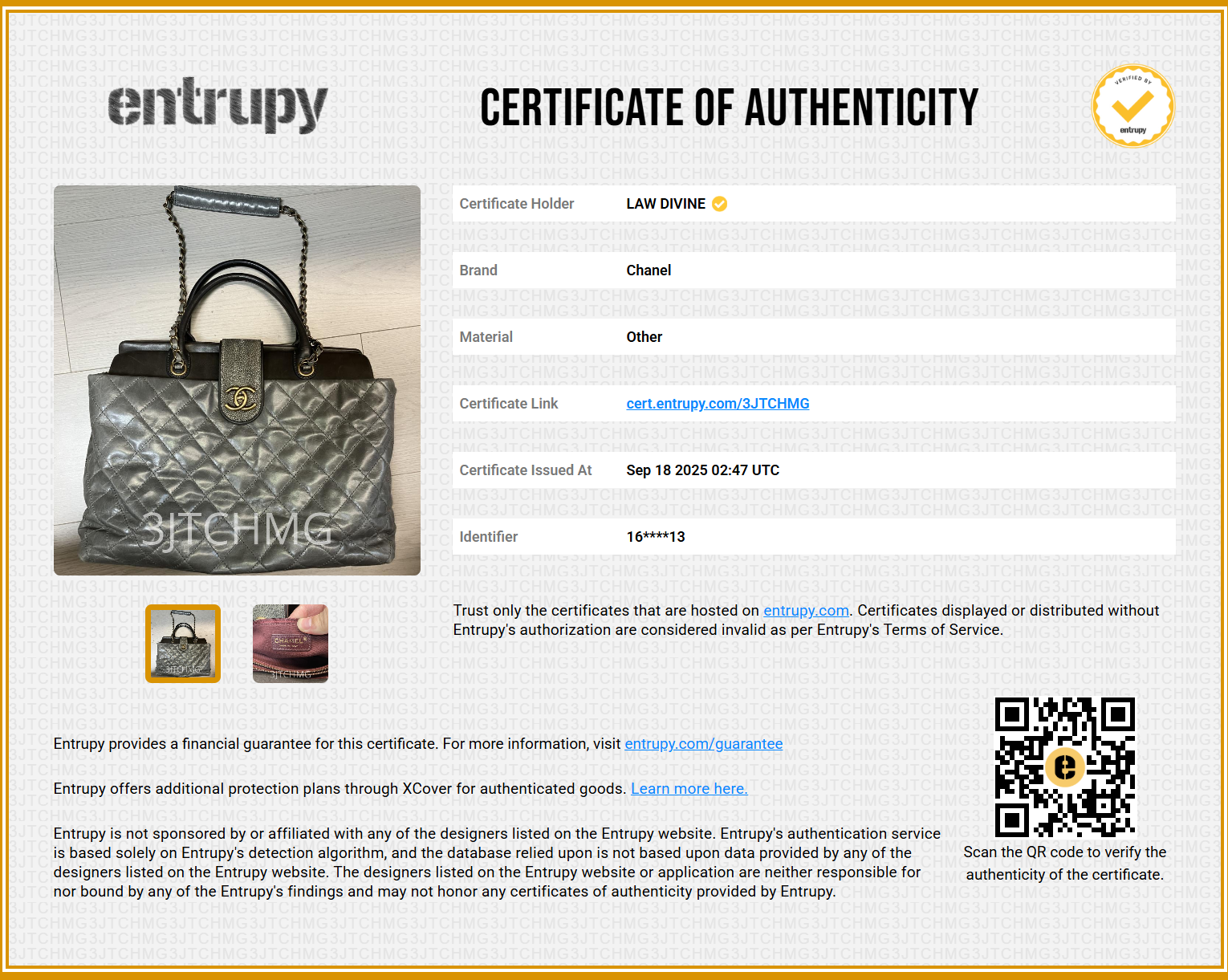 Bindi Tote Quilted Glazed Calfskin with Stingray Large