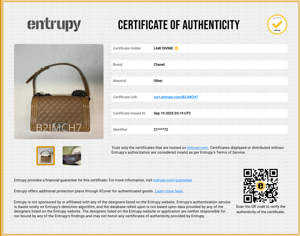 Caviar Quilted Medium Boy Flap Light Brown for gisel