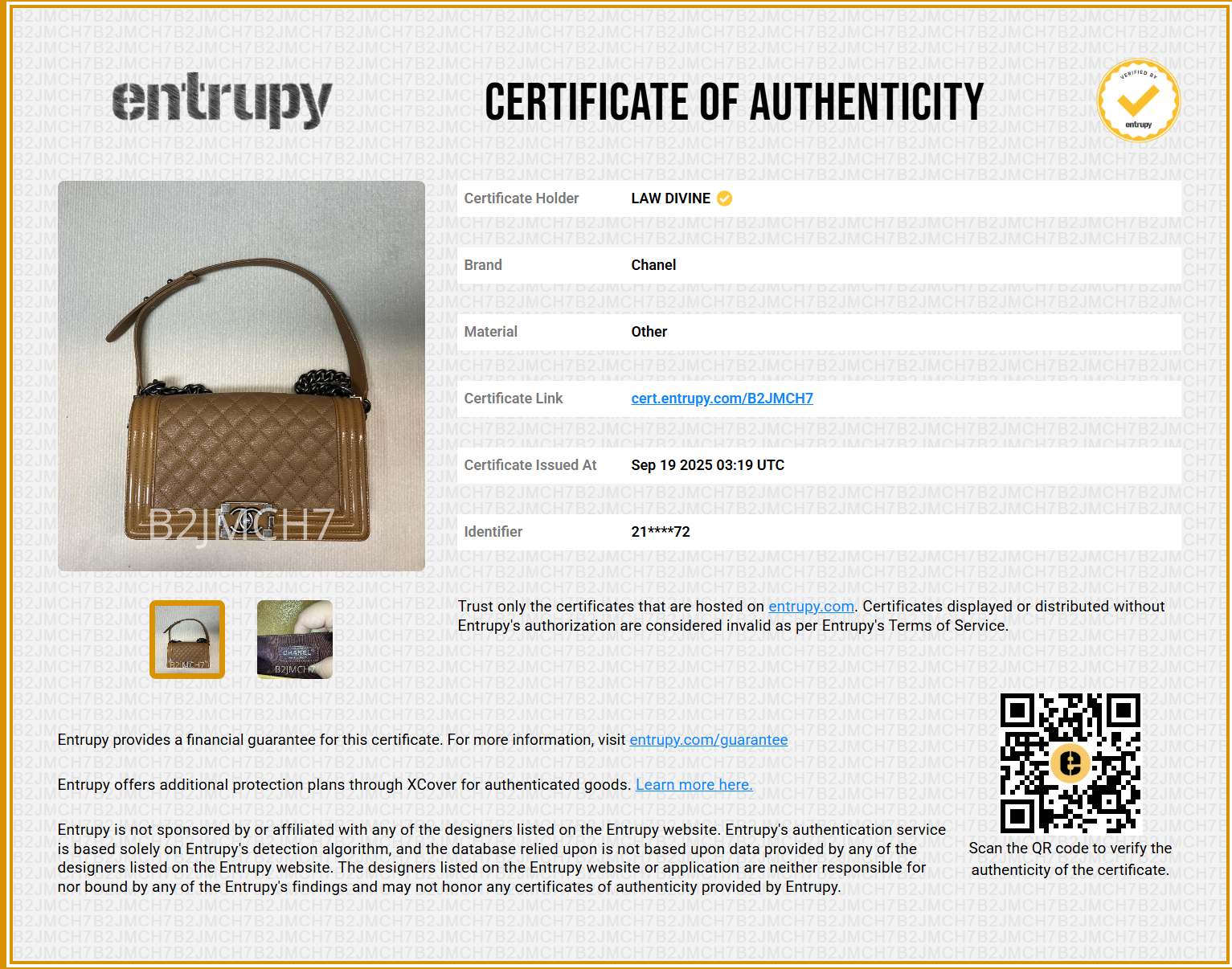 Caviar Quilted Medium Boy Flap Light Brown for gisel