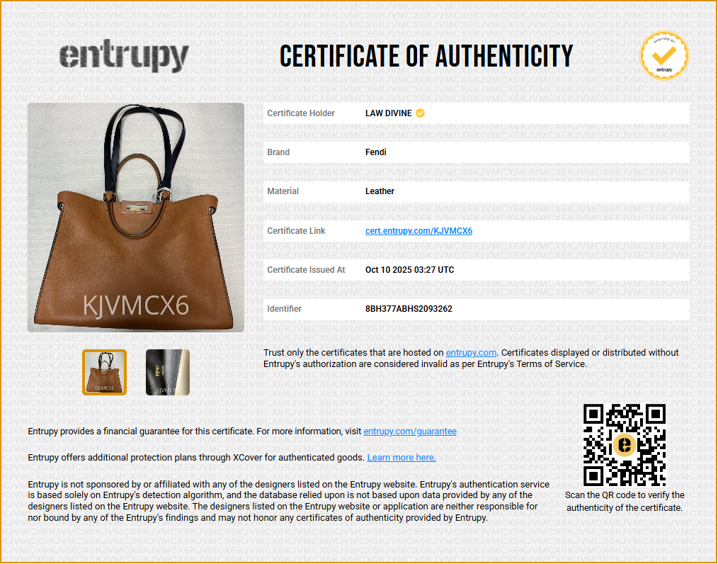 Brown Fendi Small Leather Peekaboo X Tote Satche