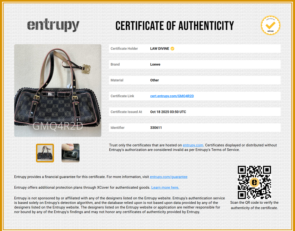 Anagram Hand Bag PVC Canvas Black B11624