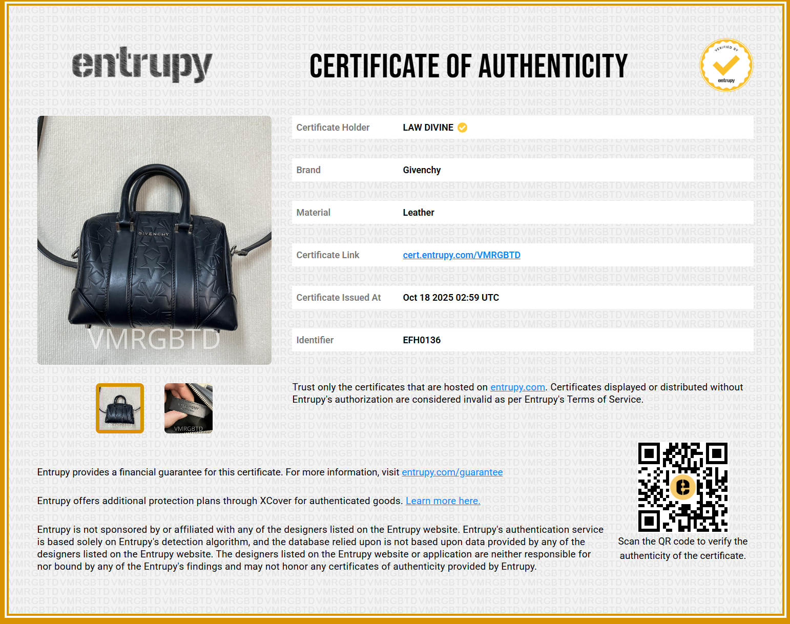 Calfskin Star Embossed Medium Lucrezia Black