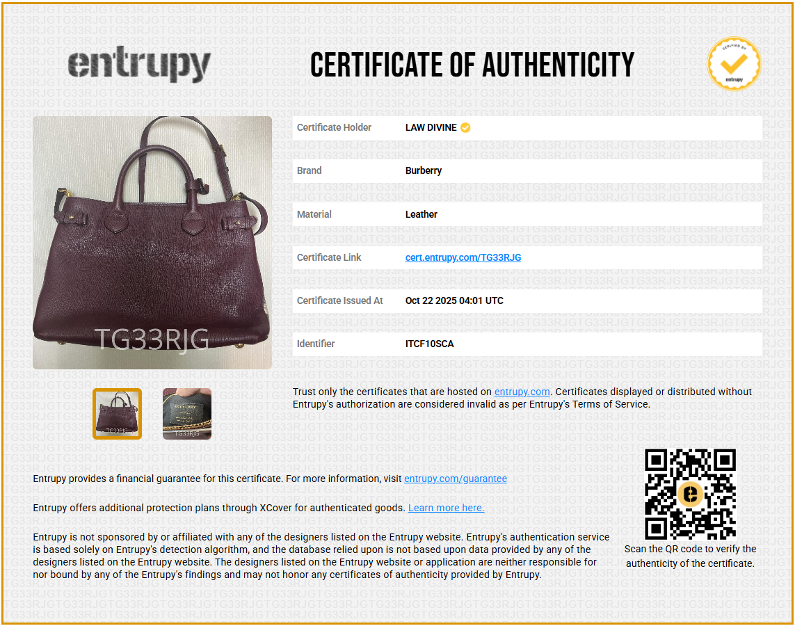 Banner Tote Leather and House Check Canvas Medium