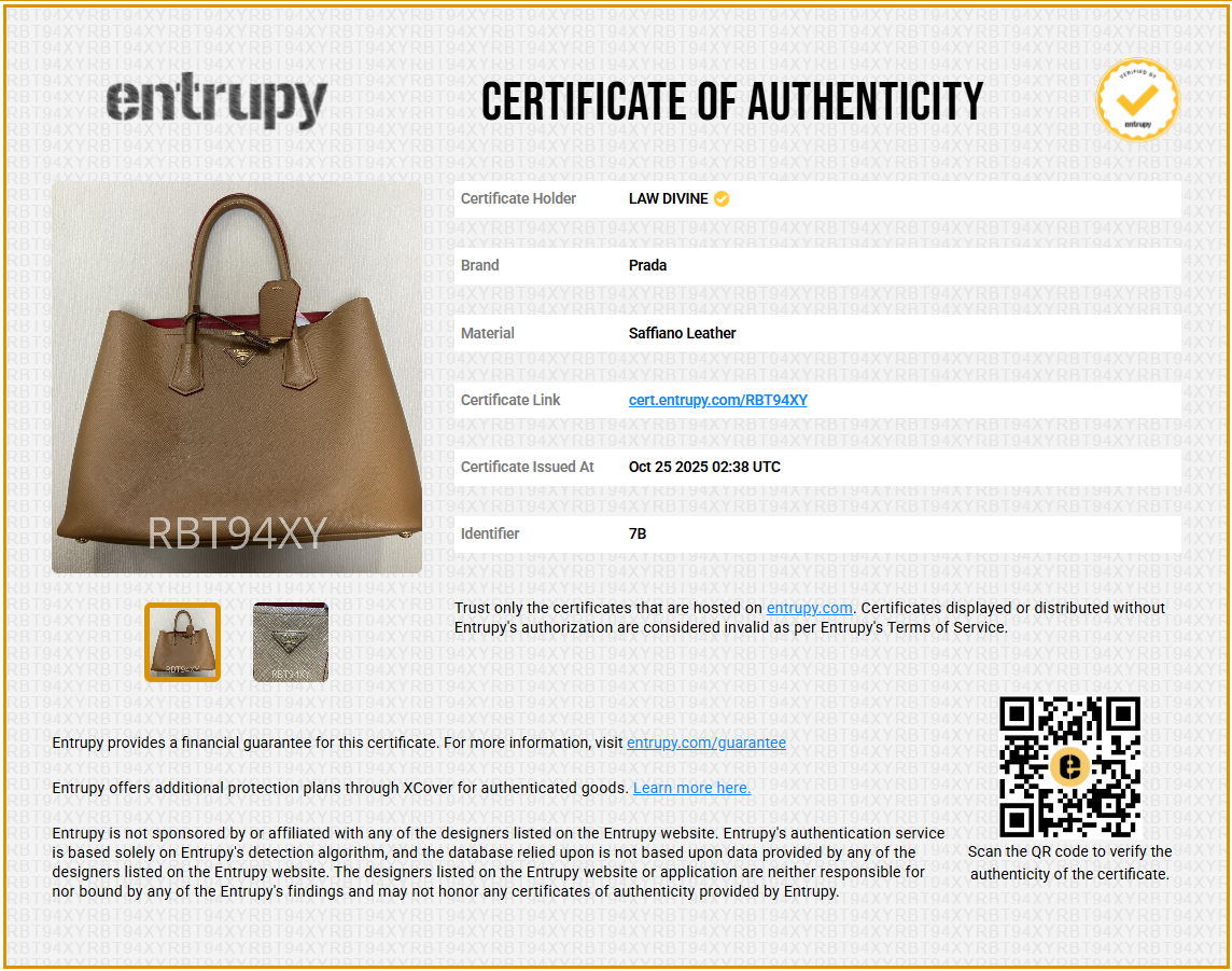 Saffiano Cuir Large Double Bag Noisette Papaya