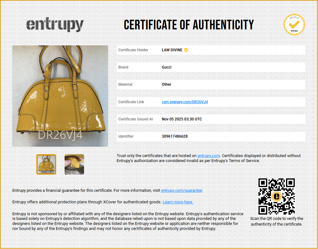 Micro GG Patent Leather 2way Bag Yellow