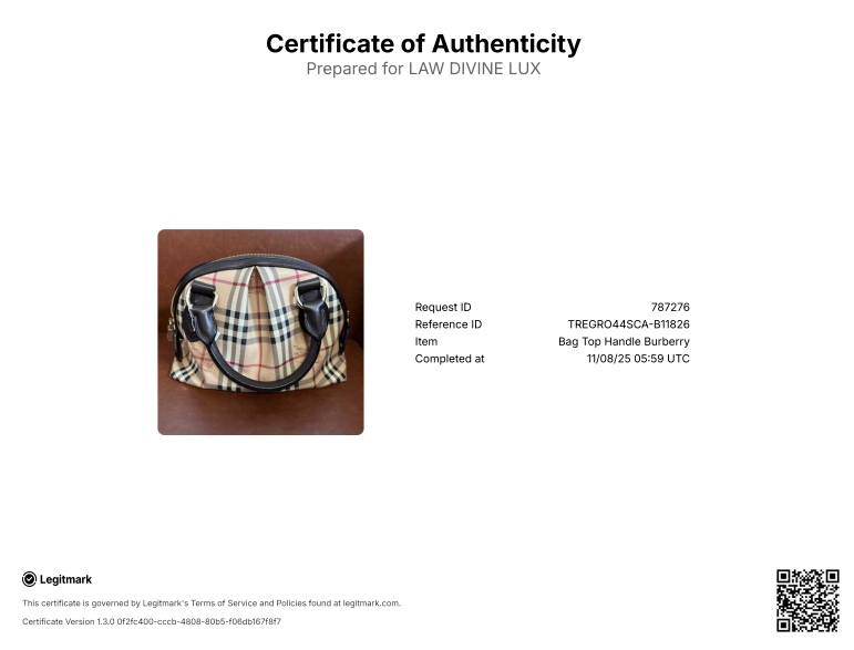 Haymarket Check Top Handle Bag