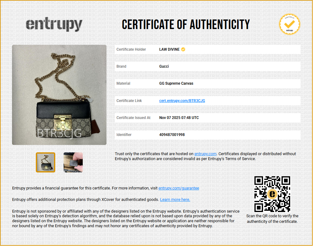 Padlock Shoulder Bag GG Coated Canvas and Leather Small