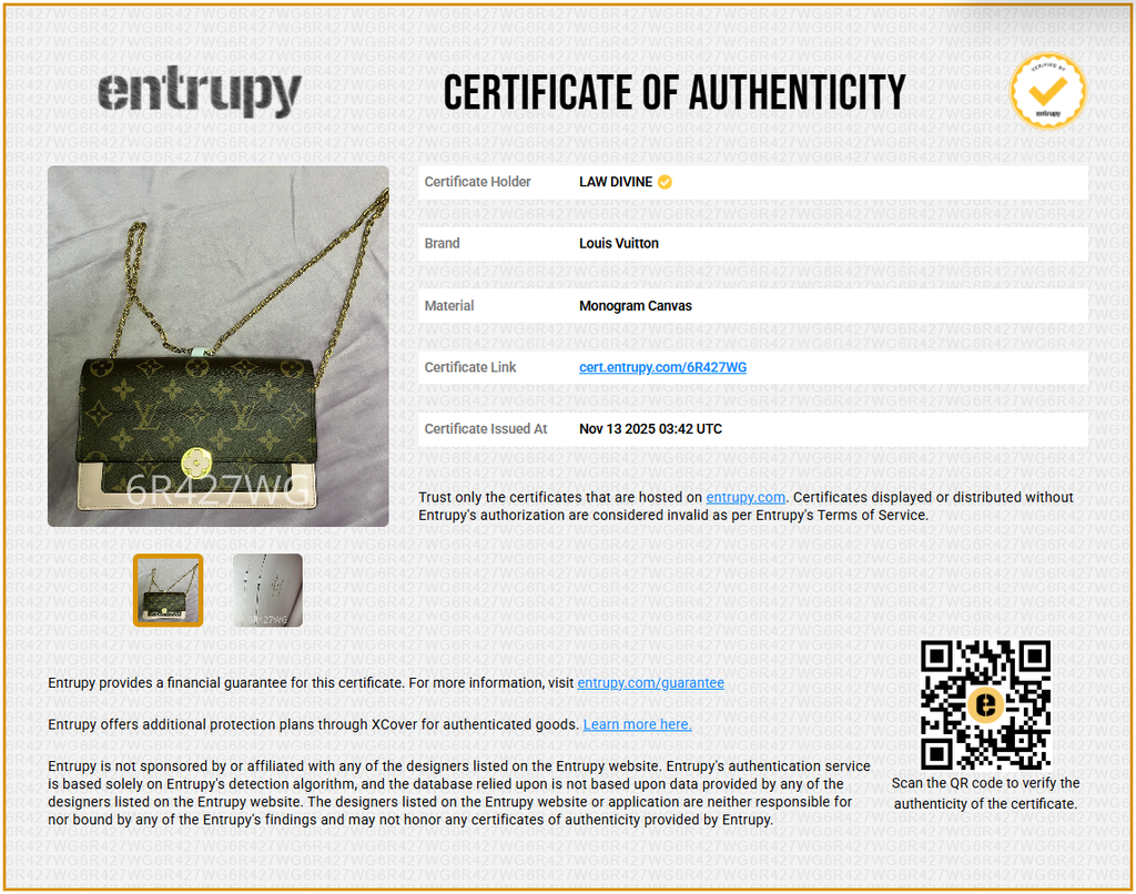 Monogram Flore Chain Wallet Rose Ballerine